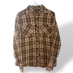 REI Western Plaid Button Up Longsleeve Shirt